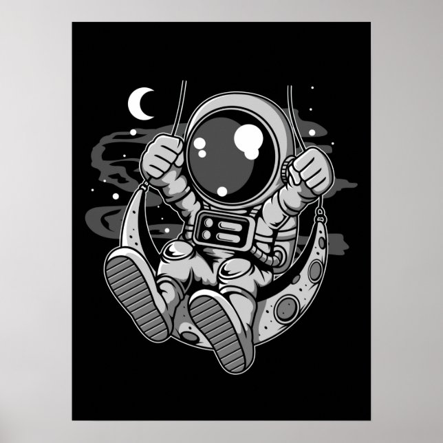 Poster Astronaut Moon Swing (Devant)