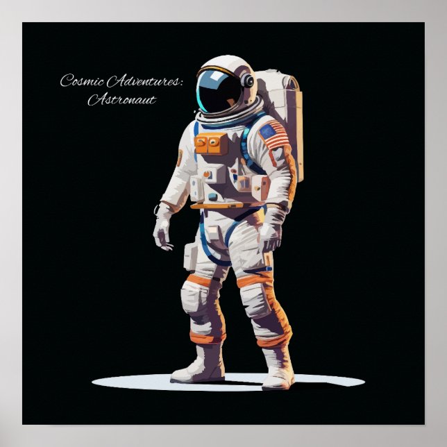 Poster Astronaute de White Spacewalk (Devant)