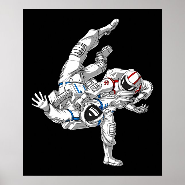 Poster Astronautes de Jiu-Jitsu (Devant)