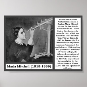 Poster Astronome suffragiste Maria Mitchell