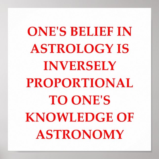 Poster astronomie astrologie blague (Devant)