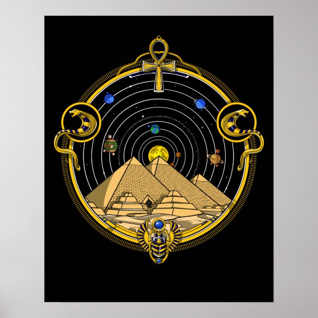 Poster Astronomie égyptienne des pyramides (Devant)