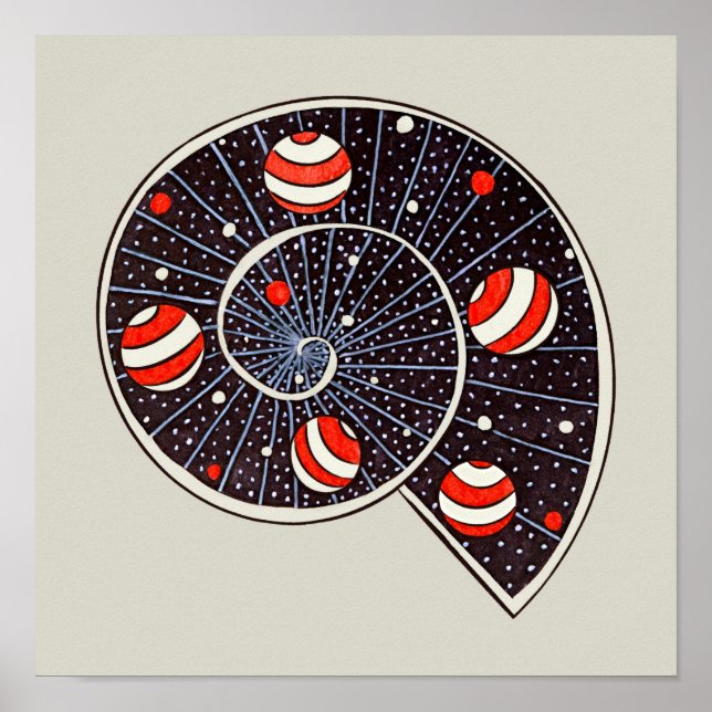 Poster Astronomie Funny Space Spiral Galaxy (Devant)
