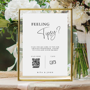 Poster Astuce Venmo moderne Votre barman Mariage Connexio