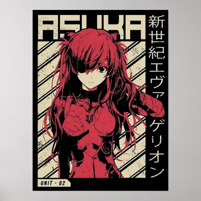 POSTER ASUKA EVANGELION (Devant)