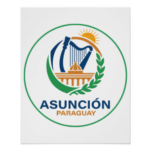 Poster Asuncion Paraguay Amérique du Sud