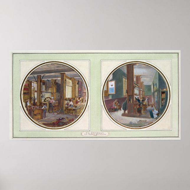 Poster Atelier des Gobelins, 1840 (Devant)