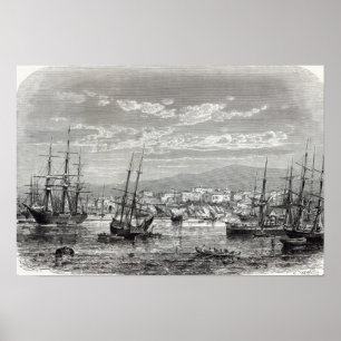 Poster Athènes : vue générale du Pirée,