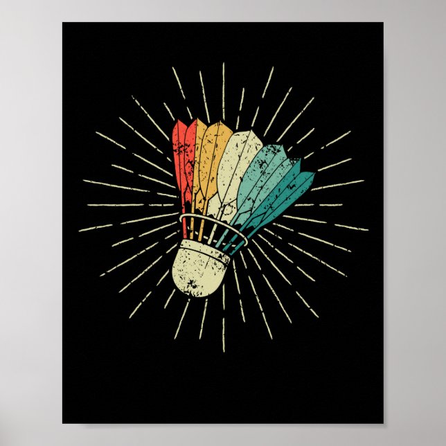 Poster Athlètes de Badminton de couleur hommes femmes enf (Devant)