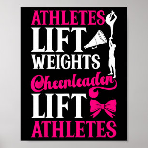Poster Athlètes de Cheerleading Cheer Soulèvent Des Poids