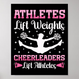 Poster Athlètes de Cheerleading Cheer Soulèvent Des Poids