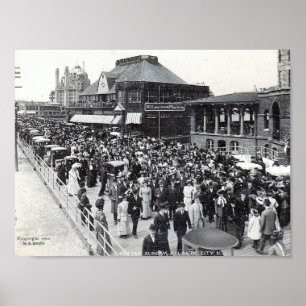 Poster Atlantic City, New Jersey, dimanche de Pâques, Vin