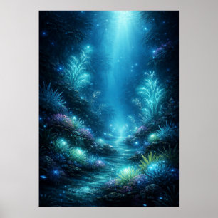 Poster Atlantide perdue – Ville sous-marine lumineuse Fan