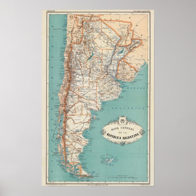 Poster Atlas Argentine (Devant)