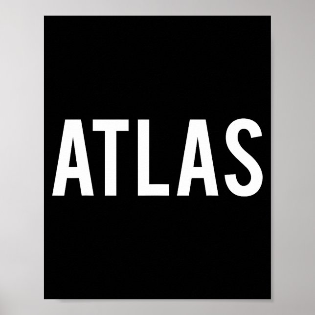 Poster Atlas - Cool New Funny Name Fan Gift Tee  (Devant)