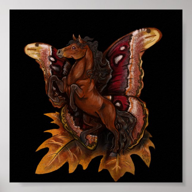 Poster Atlas Moth Fairy Horse (Devant)