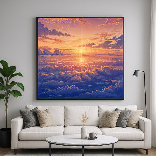 Poster Atmosphère éclairée - Style Art Illustration Vibra
