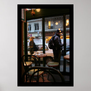 Poster Atmosphère parisienne Rue Rambuteau Beaubourg Affi
