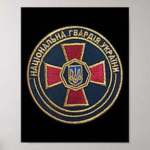 Poster Ato Croix Tryzub Ukraine Volodymyr Zelensky Présid
