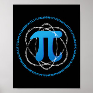 Poster Atom Pi Day Math Science Lover Cadeau
