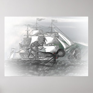 Poster Attack par Giant Octopus