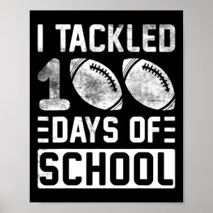 Poster Attaqué 100 Jours De Football Scolaire Garçons 100