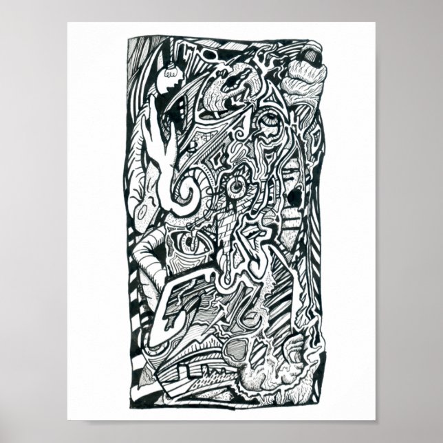 Poster Attaque anxieuse de Brian Benson (Devant)