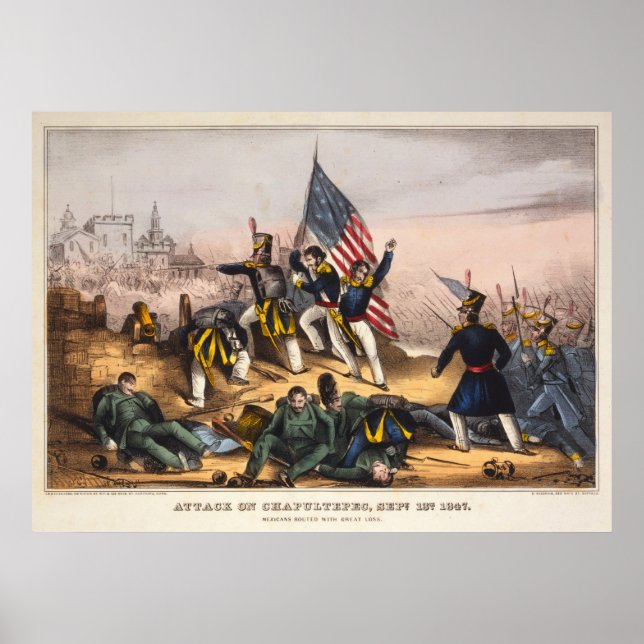 Poster Attaque contre la guerre mexicaine américaine de C (Devant)