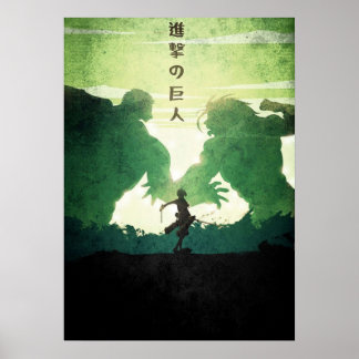 Poster attaque contre titan design 35