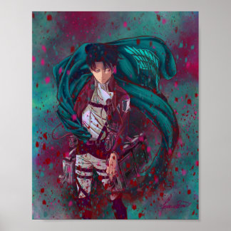 Poster Attaque Contre Titan Fanart Levi Ackerman Version 