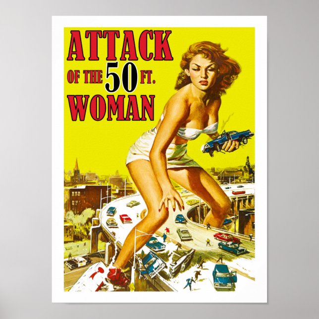 Poster Attaque de la femme de 50 pieds (Devant)