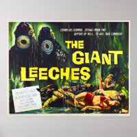 Attaque de l'affiche des sangsues géantes