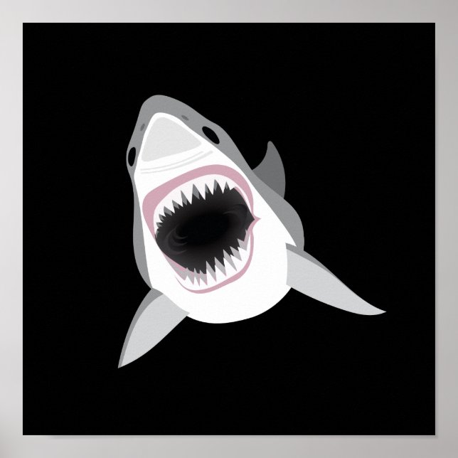 Poster Attaque de requin - Le grand requin blanc montre s (Devant)