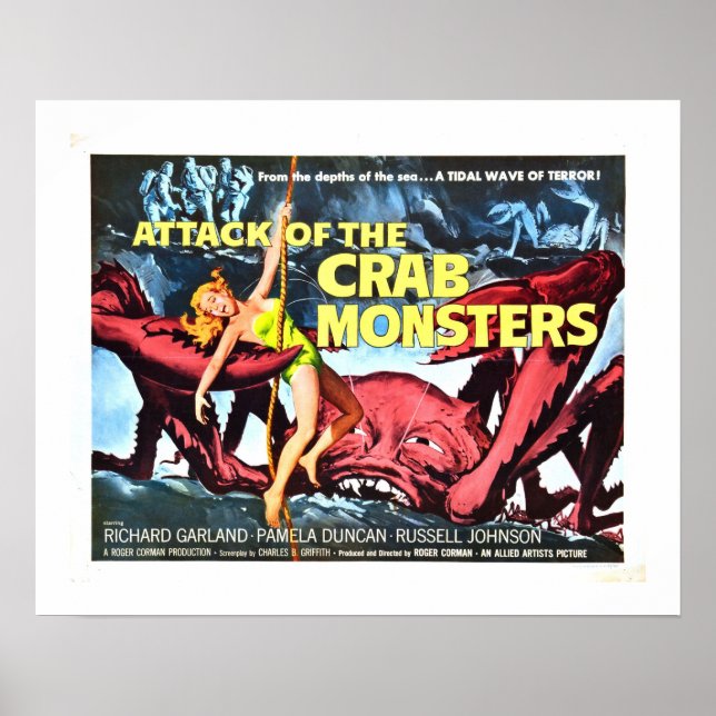 Poster Attaque des monstres de crabe (Devant)