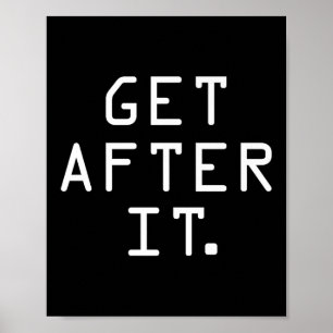 Poster Atteindre Après Il Chemise Motivationnelle Discipl