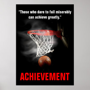 Poster Atteinte Basketball Inspiration Motivation