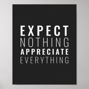 Poster Attendez rien apprécier tout Inspirationnel
