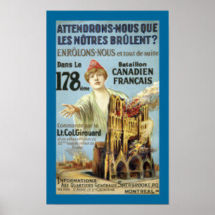 Poster Attendrons-Nous (toile)