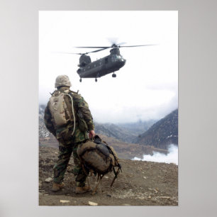 Poster Attente maritime pour hélicoptère CH-47 Chinook