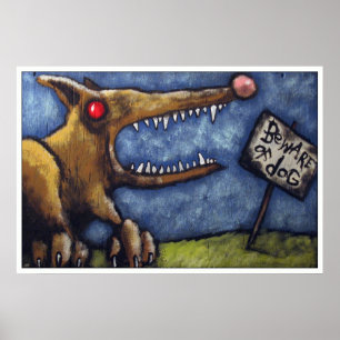 POSTER "ATTENTION AU CHIEN #2"