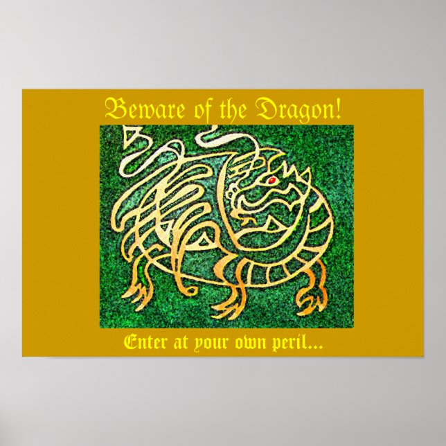 Poster Attention au Dragon (Devant)