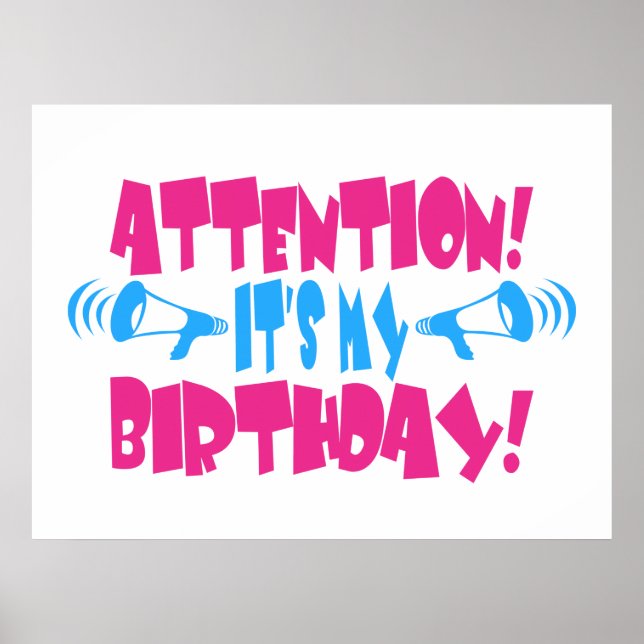 Poster Attention ! C'est mon anniversaire ! (Anniversaire (Devant)