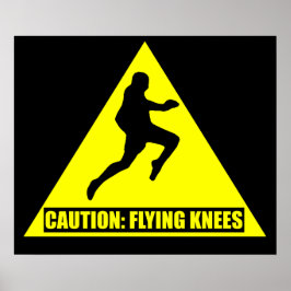 Poster Attention : MIXED MARTIAL ART des genoux volants /