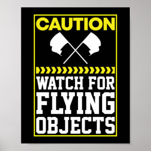 Poster Attention Pour Les Objets Volants Garde-Couleur