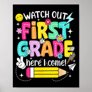 Poster Attention première année, je reviens à l'école