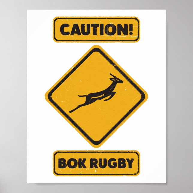 Poster Attention - SpringBoks traversant (Devant)