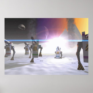 Poster Atterrissage alien