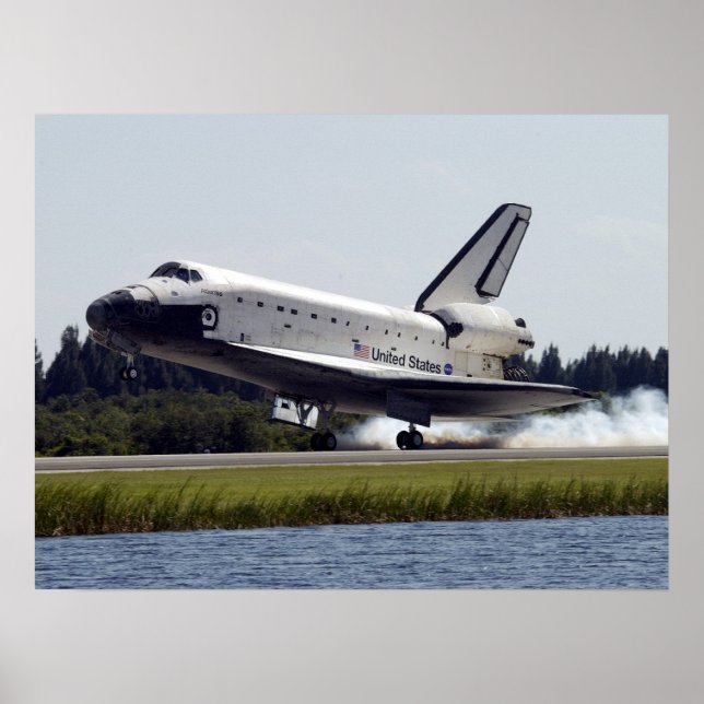 Poster Atterrissage de la navette spatiale Atlantis (STS- (Devant)