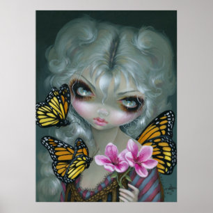 Poster Attirer les papillons ART IMPRIMER rococo fae goth