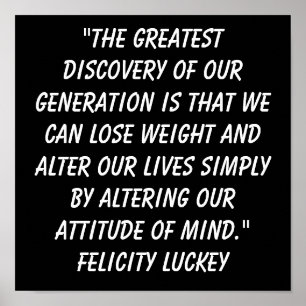 Poster Attitude 1 de perte de poids